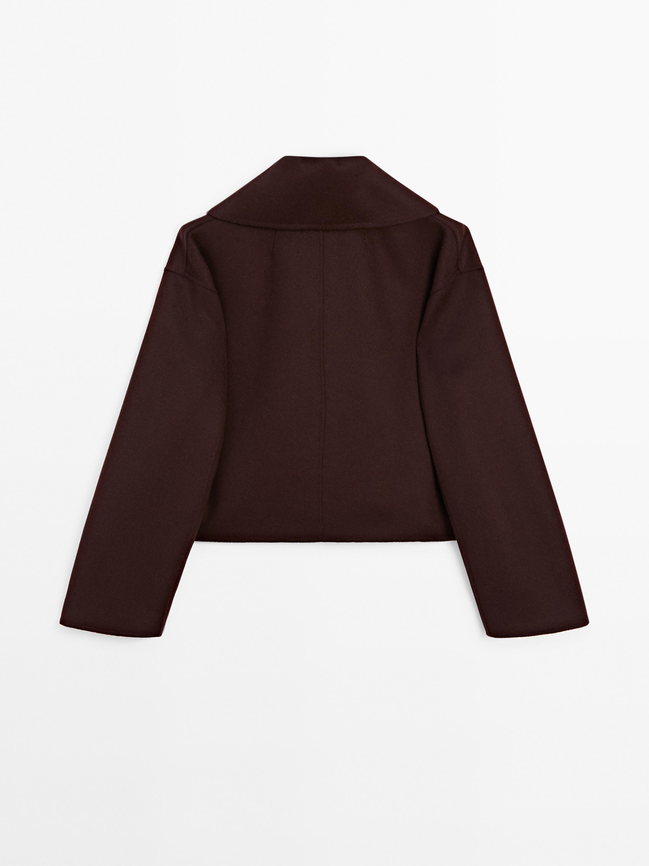 Short wool blend coat